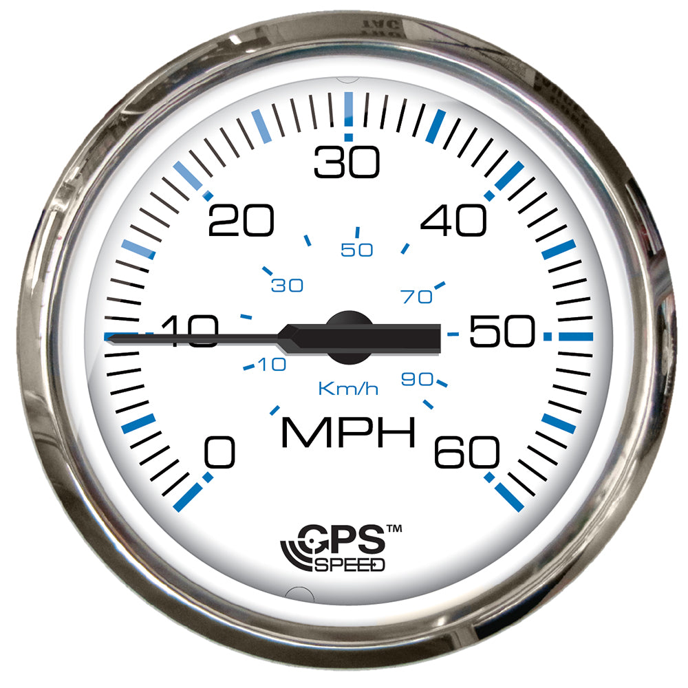 Faria Beede Instruments 33839 4" Chesepeake White Ss Studded Speedometer 60Mph Image 1