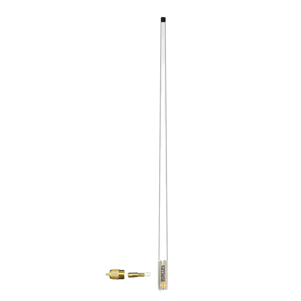 AIS Antenna 8' 4.5dB White Cable - Digital 598-SW-S for Marine Safety & Communication Image 1