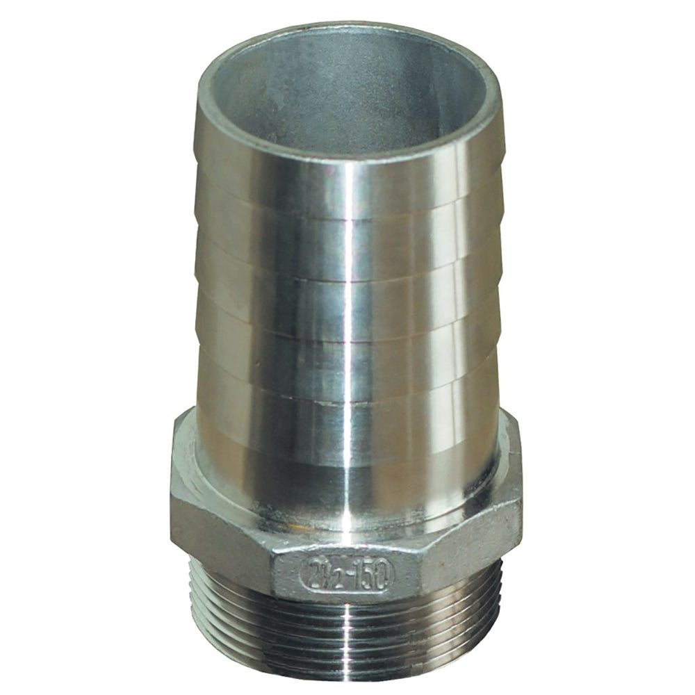 Groco PTH-2000-S Stainless Steel Pipe to Hose Fitting - 2" NPT x 2" ID Image 1