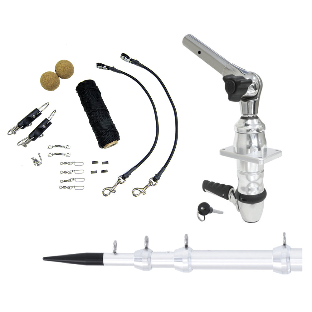 Tigress 88824 XD Top Mount System 15' Silver Outriggers Image 1