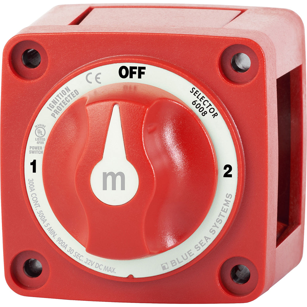 Blue Sea Systems 6008 M-Series Battery Switch 3 Position Red Image 1