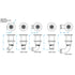 Groco SCUS-1245 1-1/4" Stainless 45 Degree Deck Drain
