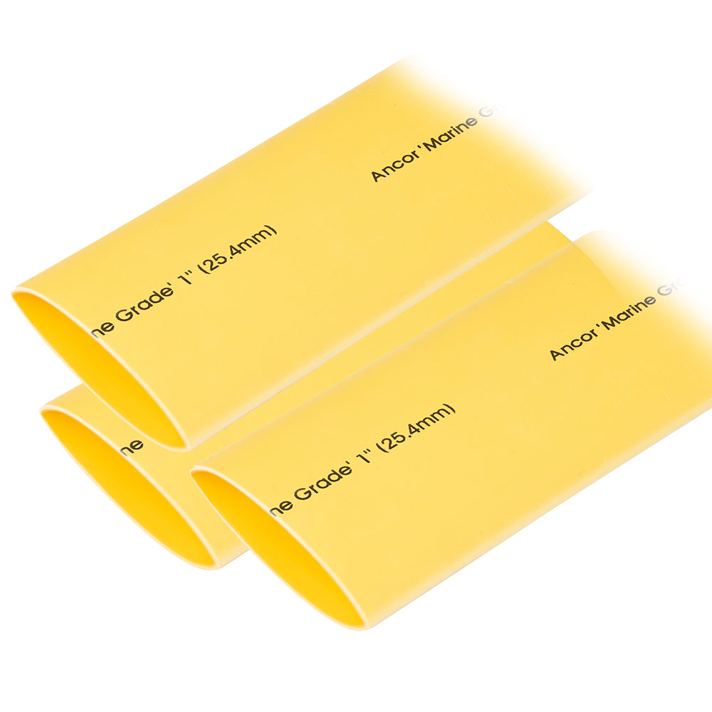 Ancor 307924 Yellow Heat Shrink Tubing 1"x12" (3-Pack) Image 1