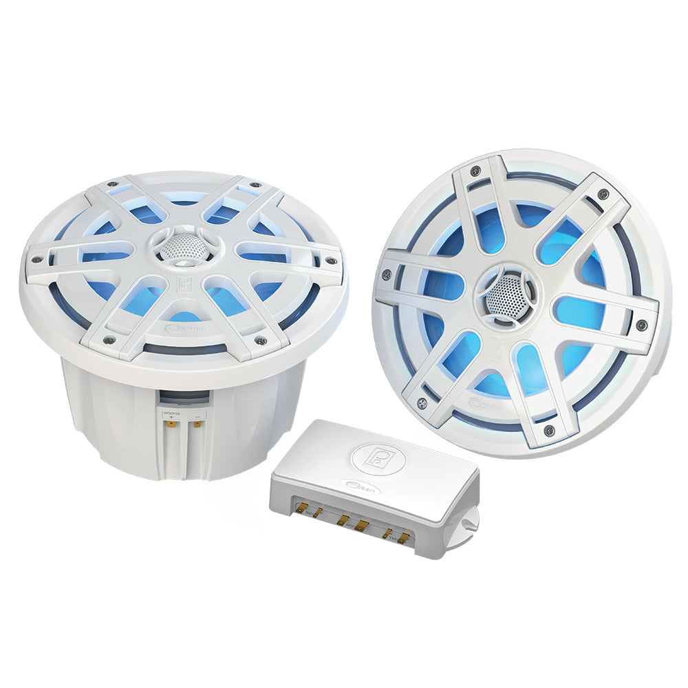 Polyplanar Ma-Oc8 8" Speaker Waterproof 500 Watts/Pair Led Lighting Image 1