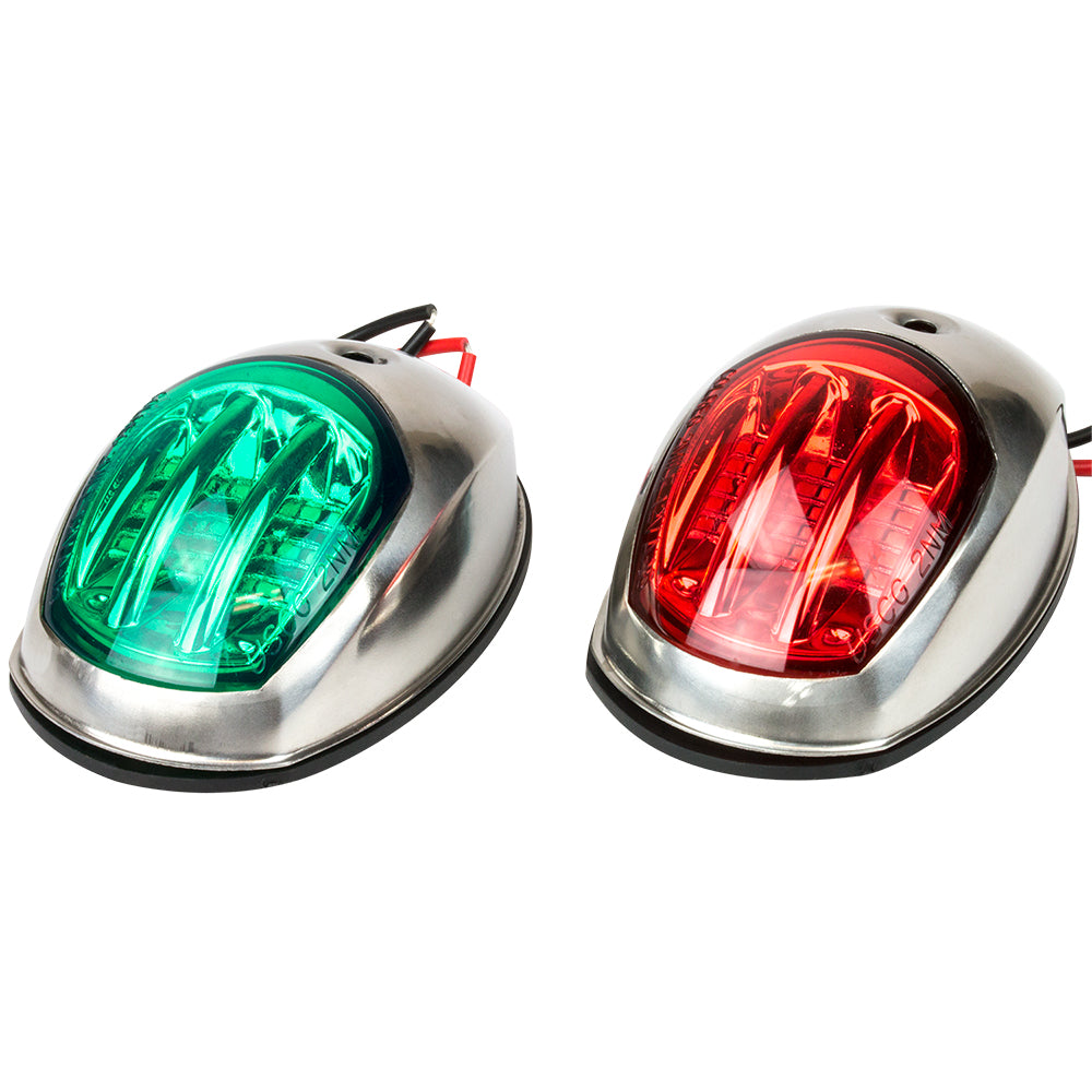 Sea-Dog 400070-1 Stainless Steel Led Navigation Lights Port And Starboard Image 1