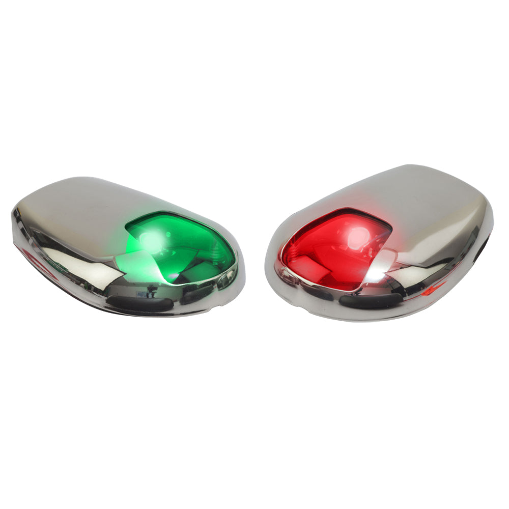 Sea-Dog 400079-1 Stainless Steel Side Mount Led Navigation Lights 2 Nm Port And Image 1