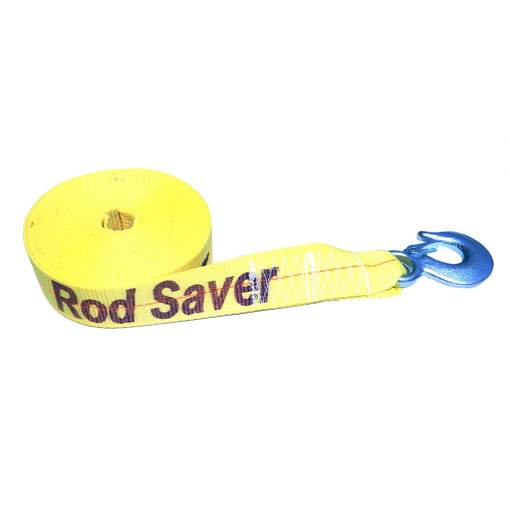 Rod Saver Wsy20 Heavy-Duty Winch Strap Replacement Yellow 2" X 20' Image 1