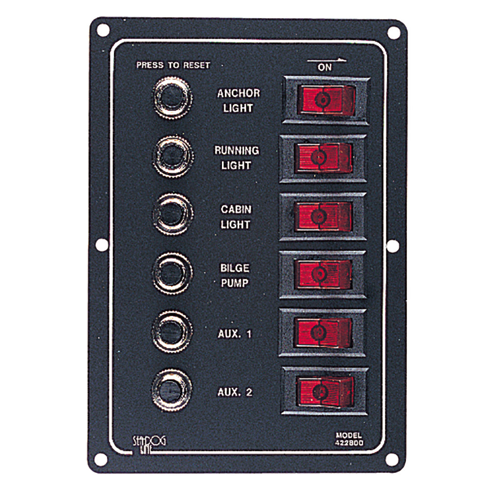Sea-Dog 422800-1 Aluminum Circuit Breaker Panel 6 Image 1