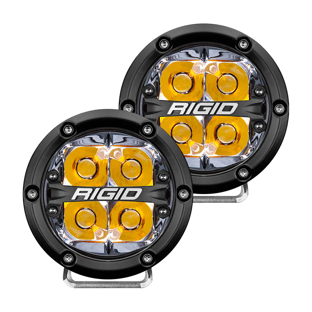 Rigid Industries 36114 360-Series 4" Led Off-Road Spot Beam Amber Backlight Image 1