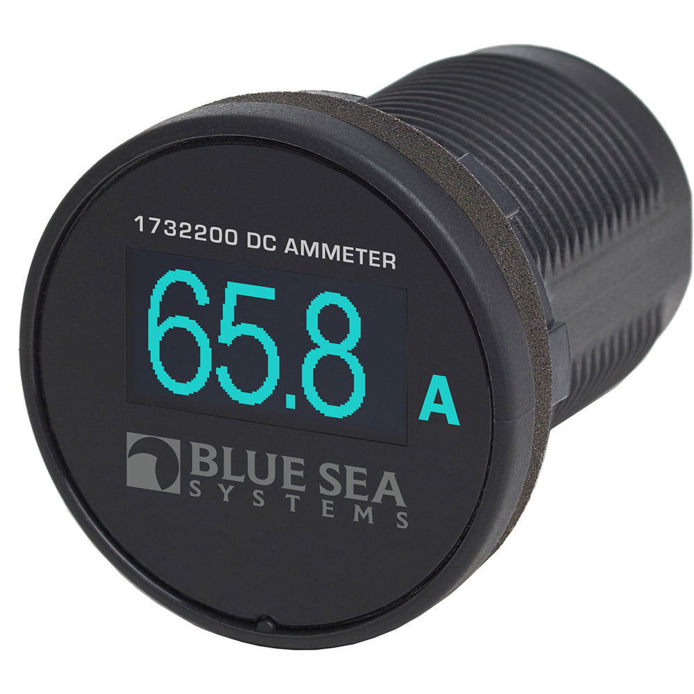 Blue Sea Systems 1732200 Mini OLED Ammeter - Compact Size, Waterproof, Daylight Readable Image 1