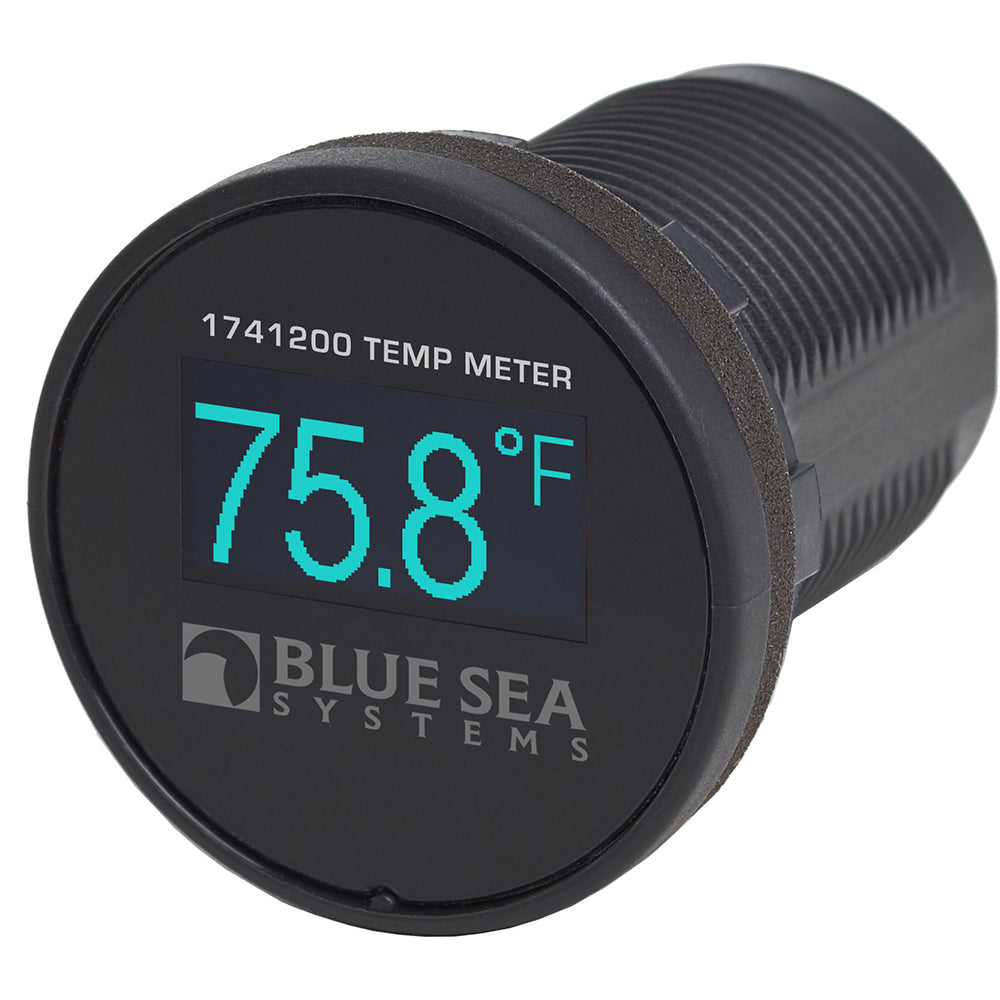 Blue Sea Systems 1741200 Mini OLED Temperature Monitor - Compact Size, Waterproof, Daylight Readable Image 1