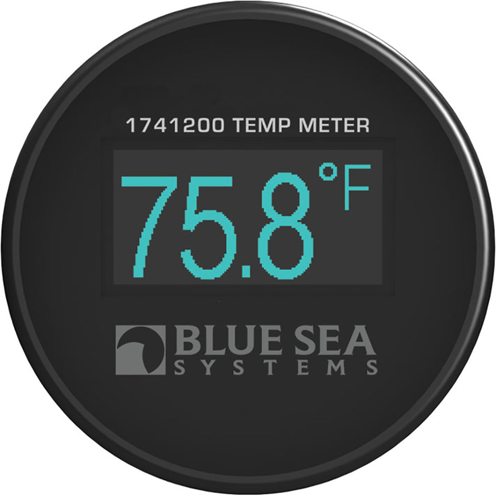 Blue Sea Systems 1741200 Mini OLED Temperature Monitor - Compact Size, Waterproof, Daylight Readable