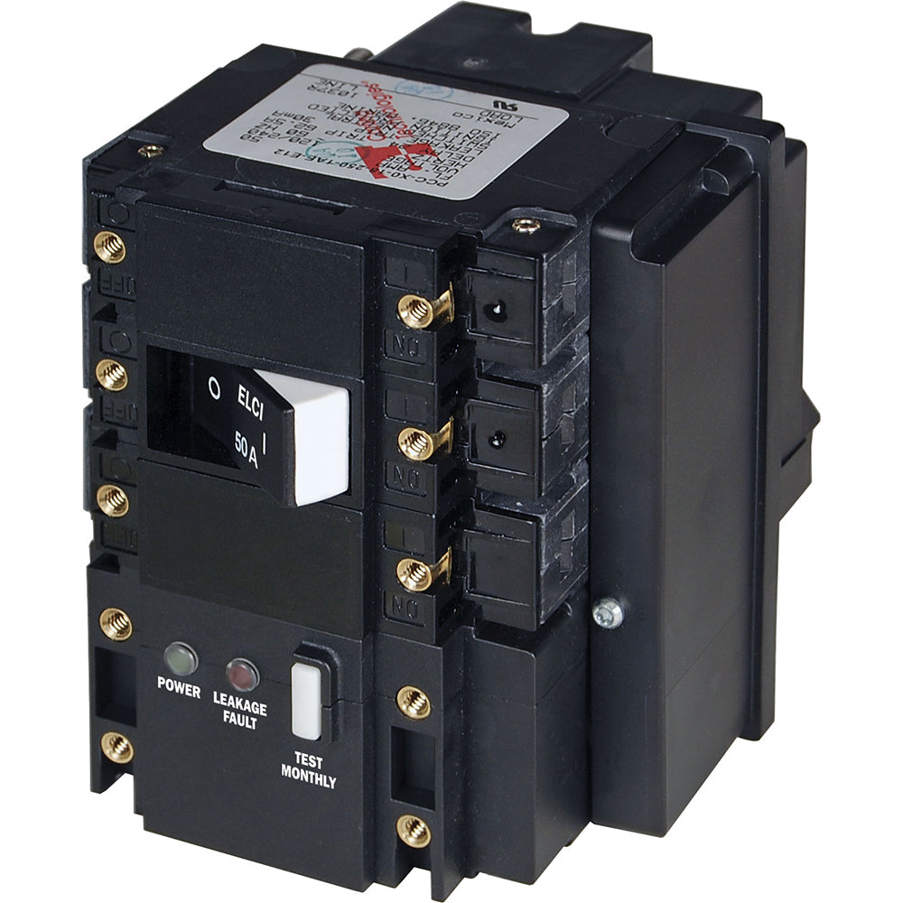 Blue Sea Systems 3104 C-Series Elci Main Circuit Breaker 120/240V Ac 50A Image 1