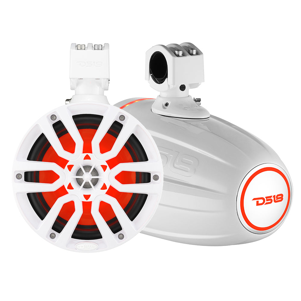 Ds18 Nxl-X6Tp/Wh X Series Hydro 6.5" Wakeboard Pod Tower Speaker Rgb Led Light Image 1