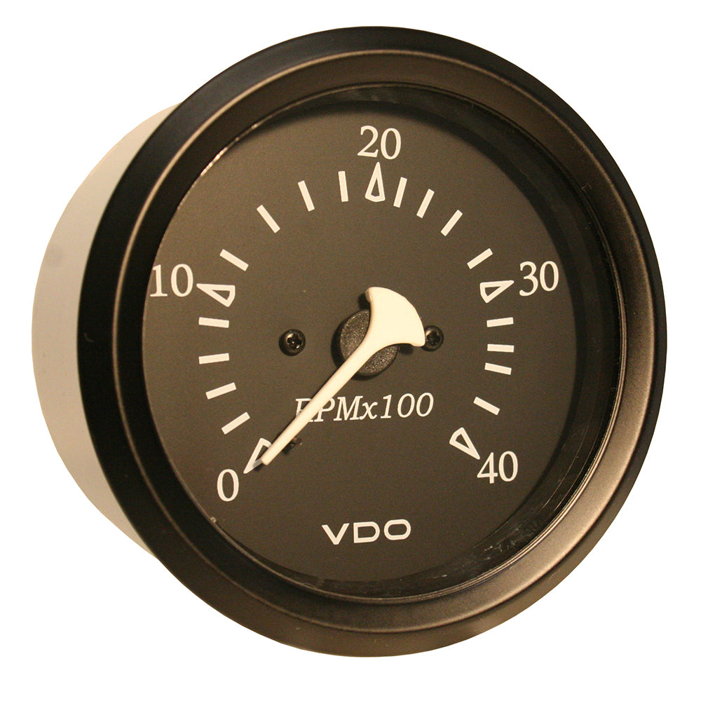VDO 333-11915 Cockpit Marine 85MM Diesel Tachometer 4000 RPM Black Image 1