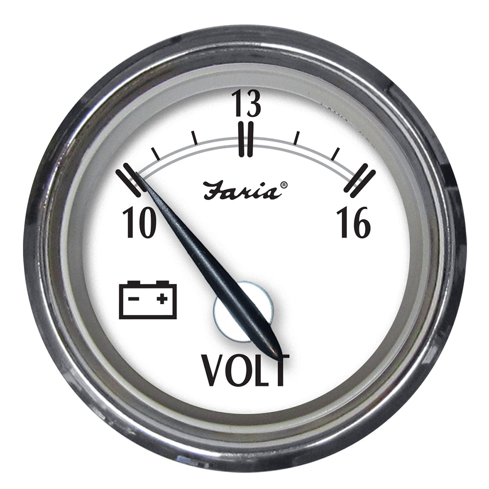 Faria Beede Instruments 25009 Newport Ss 2" Voltmeter 10 To 16V Image 1