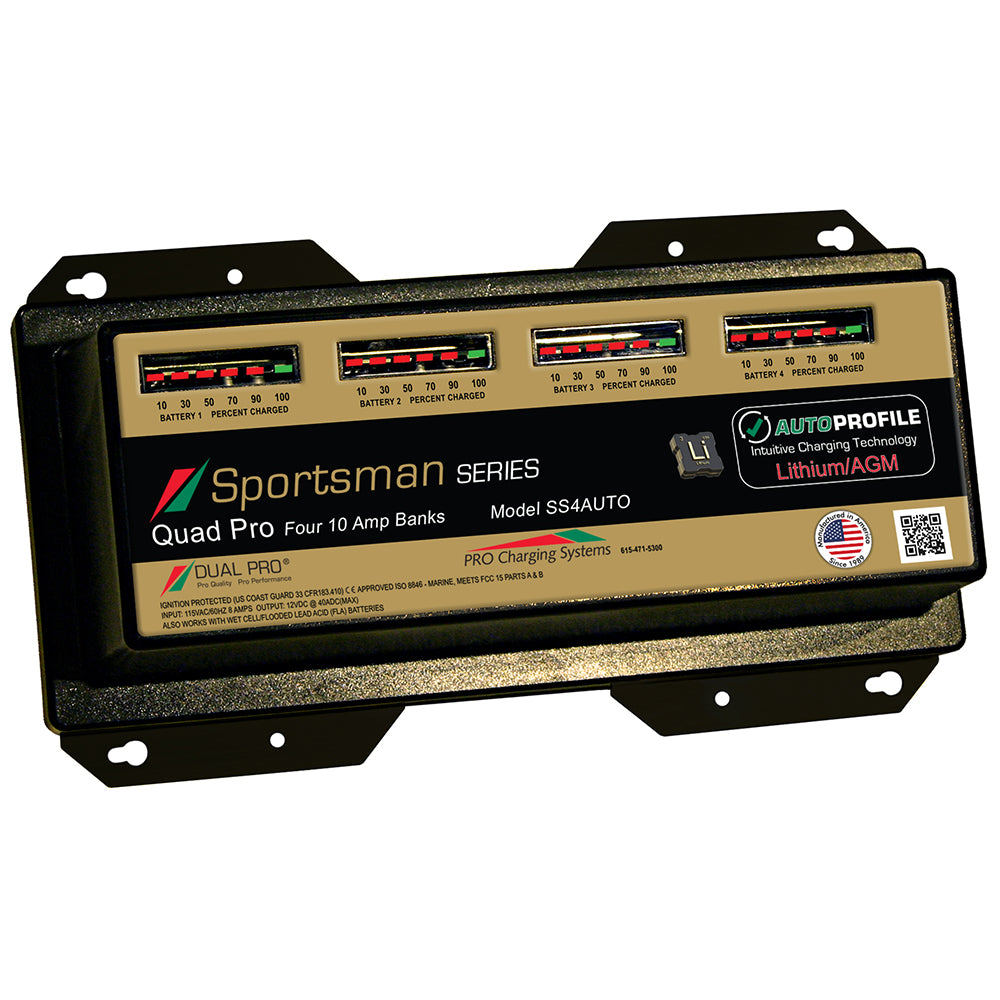 Dual Pro Chargers Ss4Auto Battery Charger Auto Profile 4 Bank 40 Amps Image 1