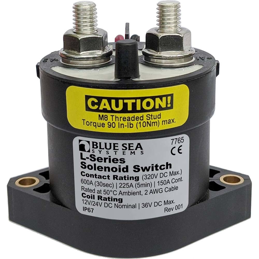 Blue Sea Systems 7765 L-Series Solenoid Switch 50A 12/24V Dc Image 1