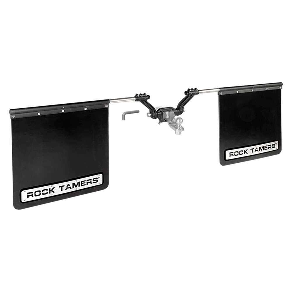 Rock Tamers 00110 2.5" Hub Mudflap System Matte Black/Stainless Image 1