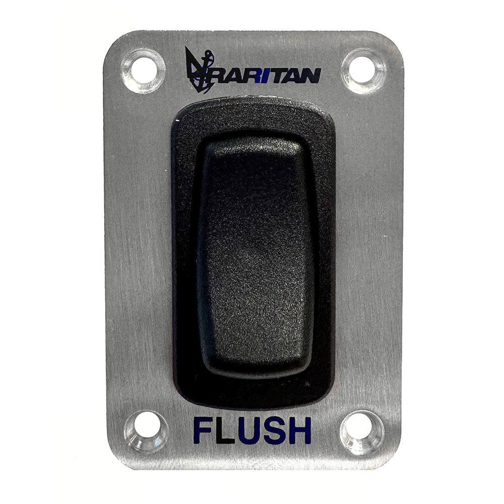 Raritan Prs Momentary Flush Switch with Stainless Steel Faceplate Image 1