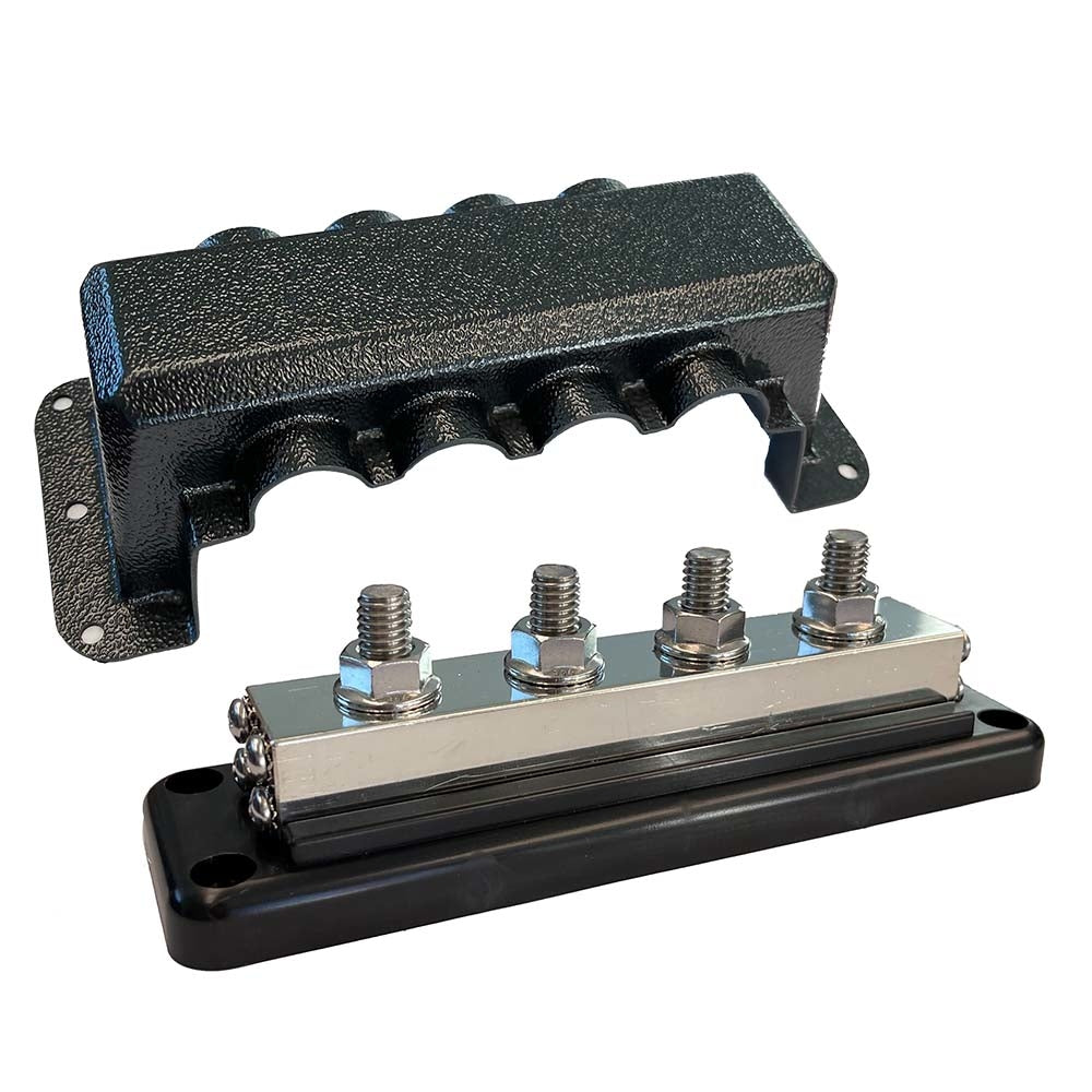 Victron Energy Vbb160040010 Busbar 600A 4P And Cover 4X 3/8" Plus M8 Terminals Image 1