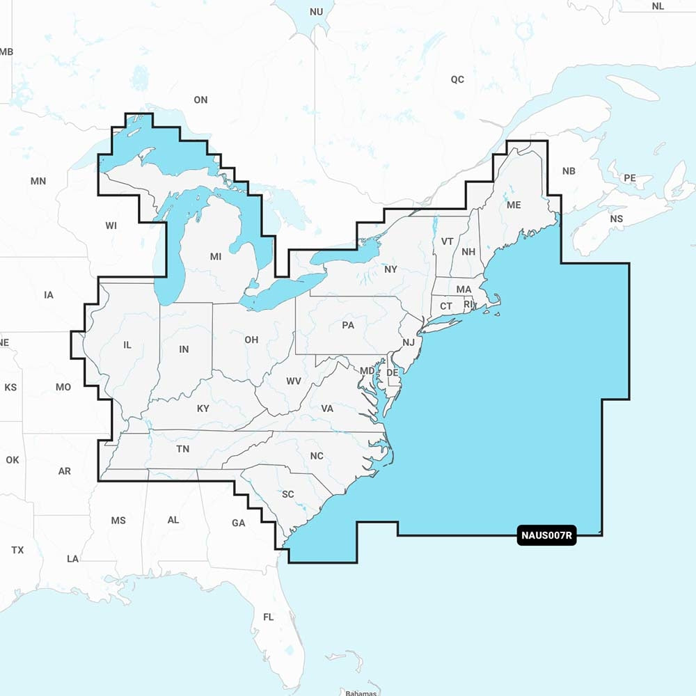 Navionics 010-C1370-30 Plus Naus007R U.S. East Microsd Image 1