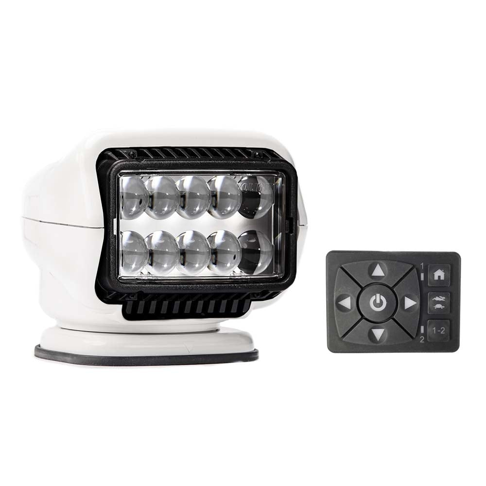 Golight 30204ST Stryker ST LED Dash Mount - White, 12V, Permanent Stainless Steel Brackets, 370° Rotation x 135° Tilt Image 1