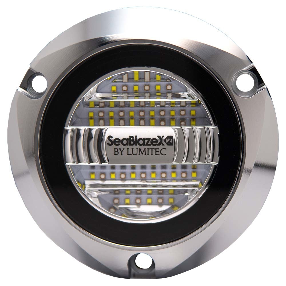 Lumitec 101592 Seablaze X2 Dual Color Blue/White Led Surface Mount Polished Image 1