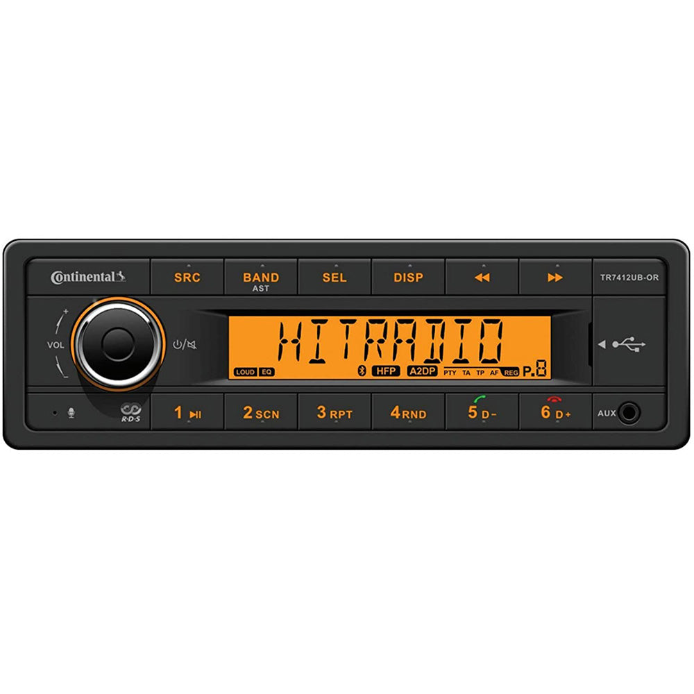 Continental Tr7412Ub-Ork Stereo Am/Fm/Bt/Usb Harness Included 12V Image 1