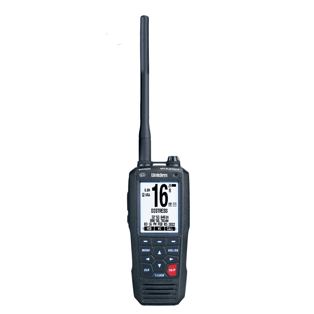 Uniden MHS338BT VHF Marine Handheld Radio with GPS and Bluetooth Image 1