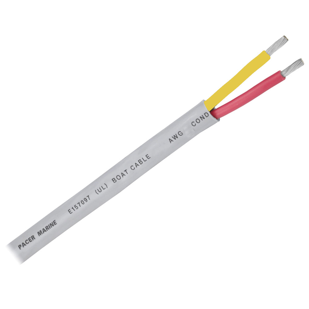 Pacer WR10/2RYW-100 Boat Cable - 10/2 AWG Round Safety Duplex - Red/Yellow Image 1