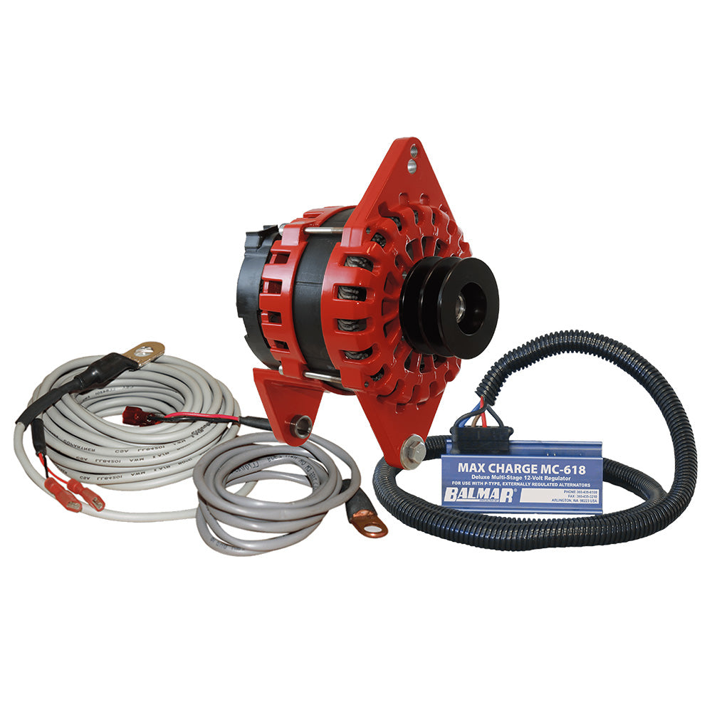 Balmar Xt-Df4-250-Dv-Kit Alternator 250 Amp Kit 12V 4" Dual Foot Saddle Vee Image 1