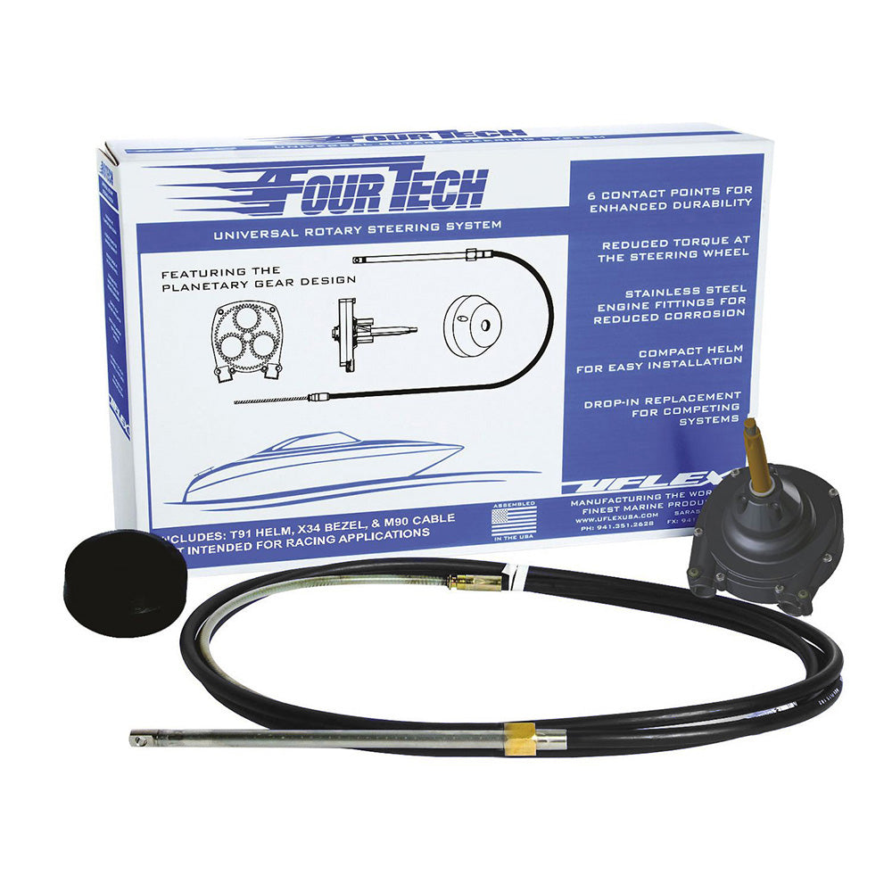 Uflex USA Fourtech 6' Black Mach Rotary Steering System Kit Image 1