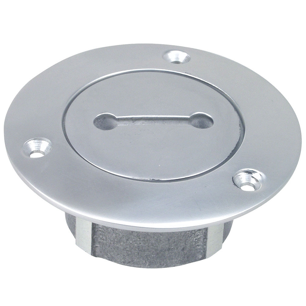 Perko 0528006CHR 1" Chrome Pipe Deck Plate with Key and O-Ring Image 1