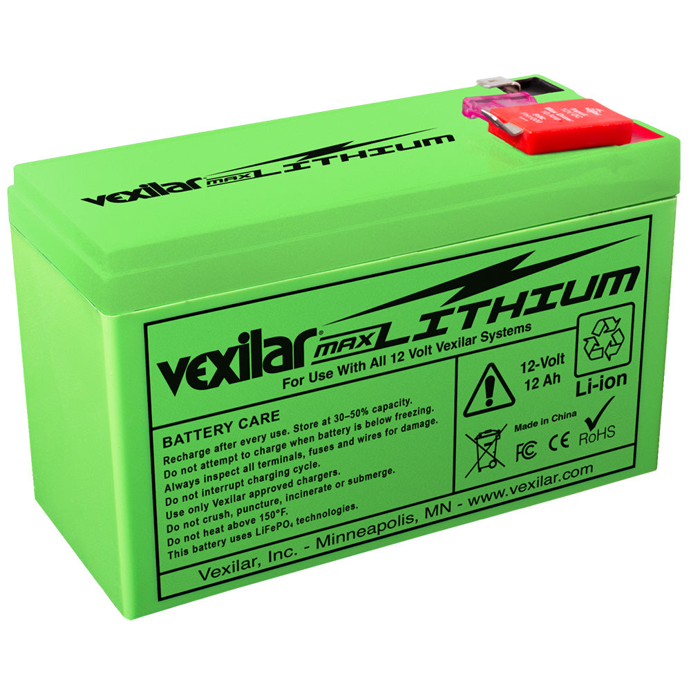 Vexilar V-200L 12V 12Ah Lithium Battery with FH1000 Fuse Holder Image 1