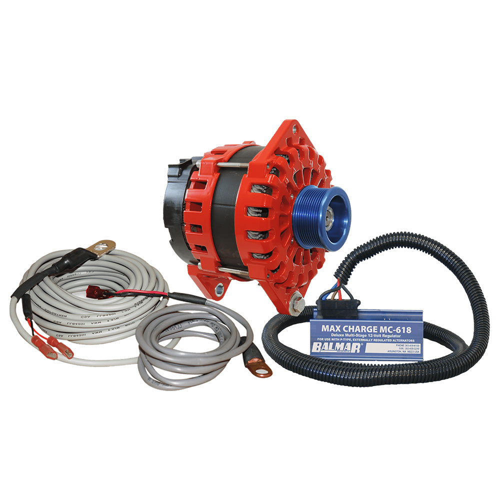 Balmar Xt-Df-250-J10-Kit Alternator 250 Amp Kit 12V 3.15" Dual Foot Saddle J10 Image 1
