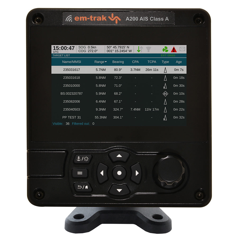 Em-Trak 425-0012 A200 Class A AIS Transceiver - High-performance Marine Safety Solution Image 1