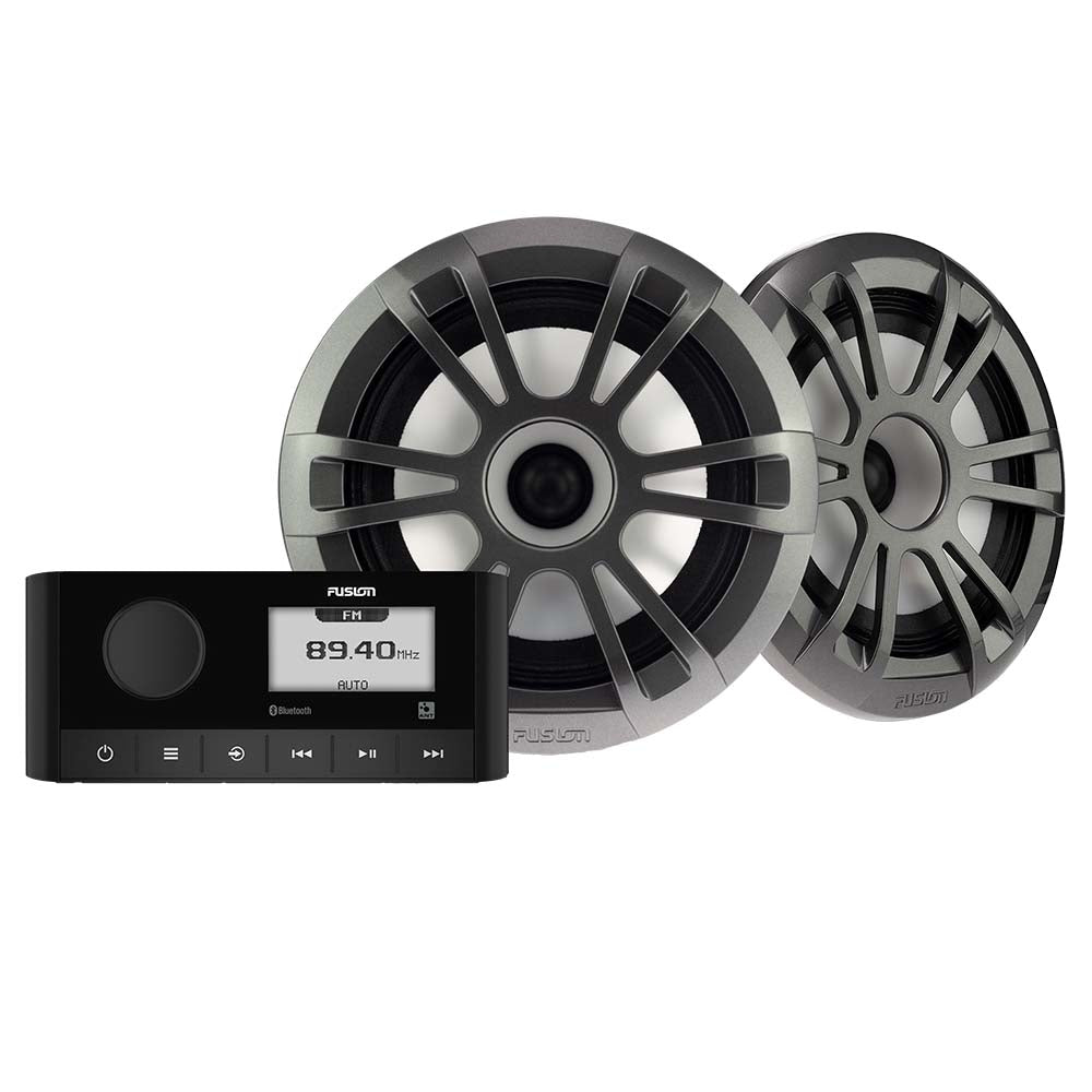 Fusion 010-02405-61 Ms-Ra60 And 6.5" El Sports Speaker Kit Grey Speakers Image 1