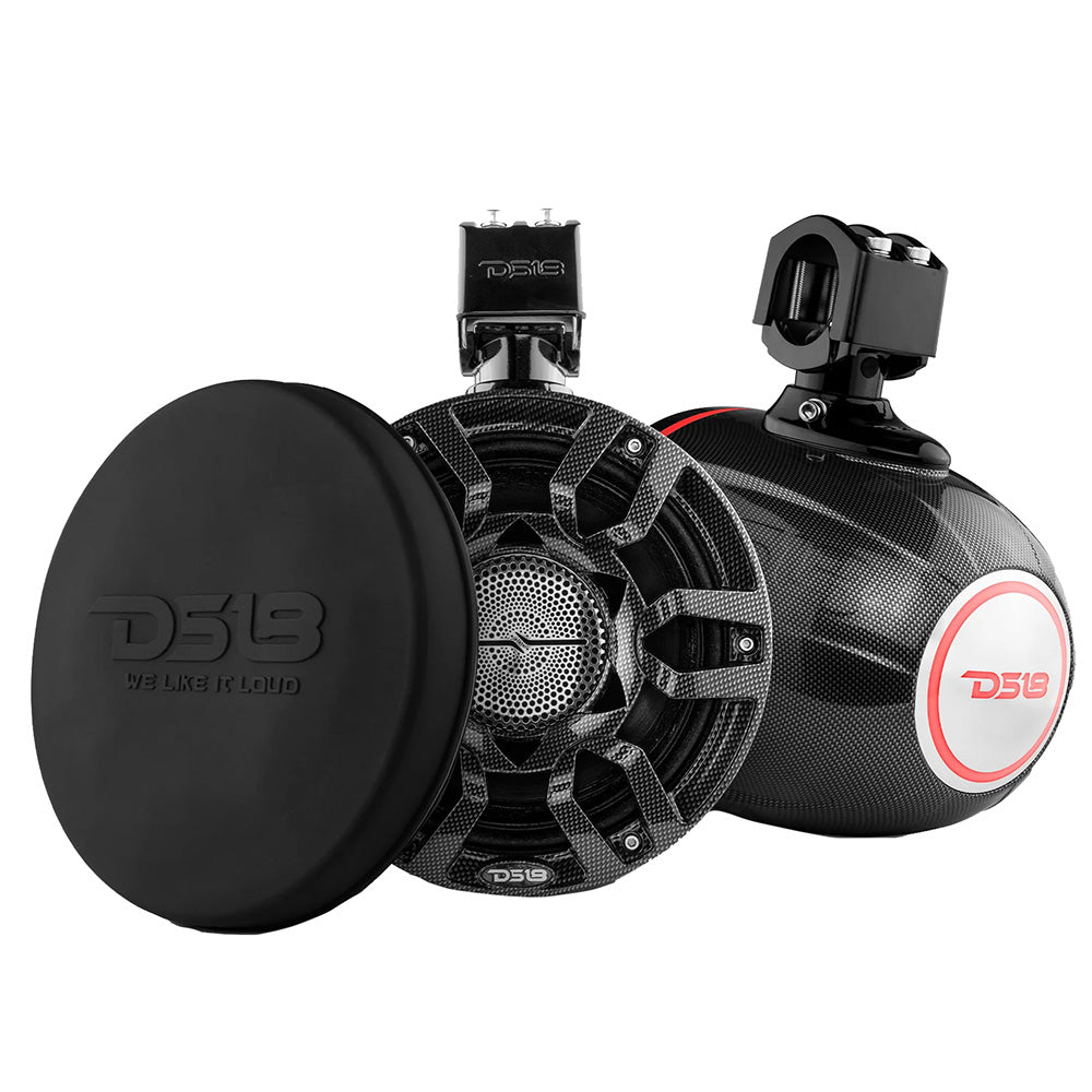 Ds18 Cf-X8Pro Hydro 8" Marine Tower Speakers Rgb Led Lights And Pro Audio Image 1