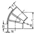 BLUE "VHT" 45&deg; ELBOWS (TRIDENT HOSE)