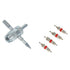 RoadPro 23TR001 4-Way Tire Valve Tool Stem Core Replacement Kit