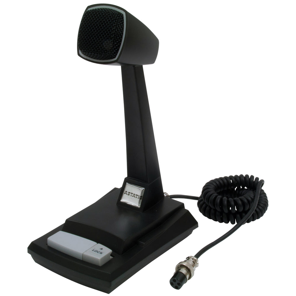 Astatic AST878DM AMPLIFIED DESK MICROPHONE PUSH-TO-TALK SWITCH