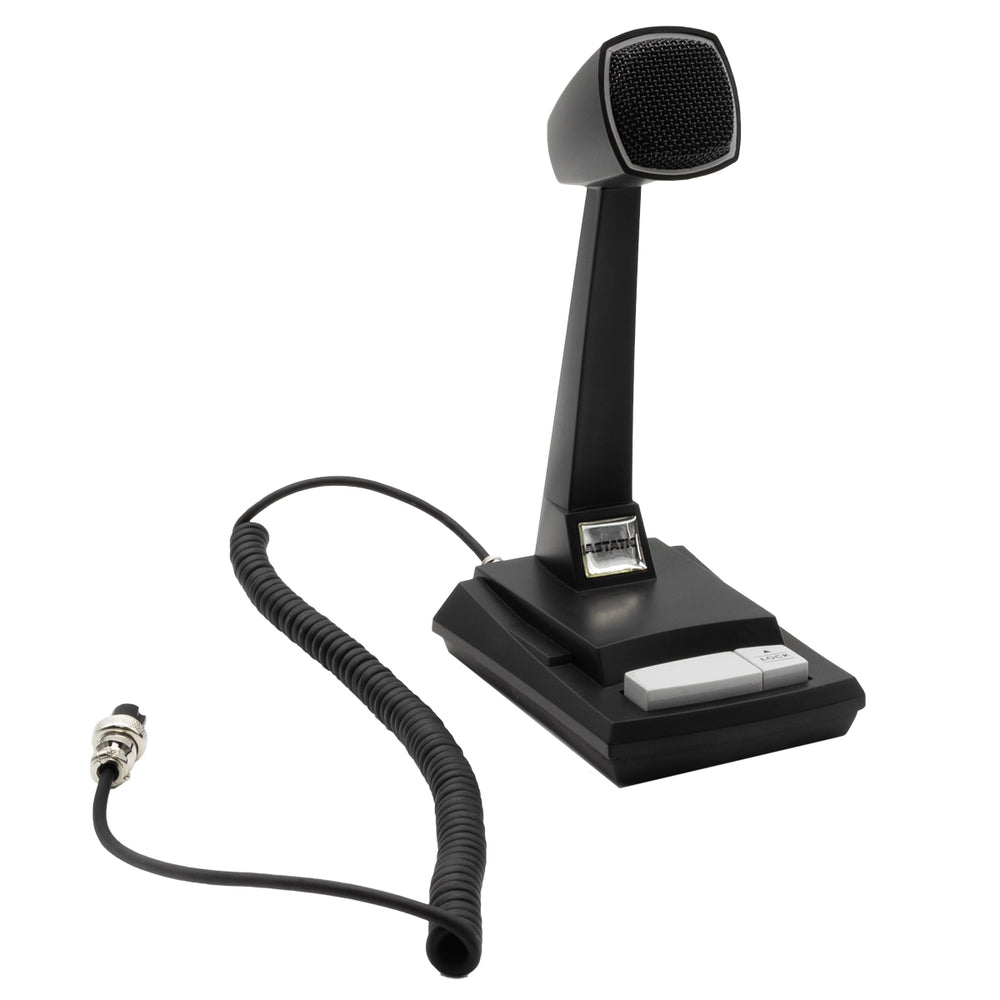 Astatic AST878DM AMPLIFIED DESK MICROPHONE PUSH-TO-TALK SWITCH