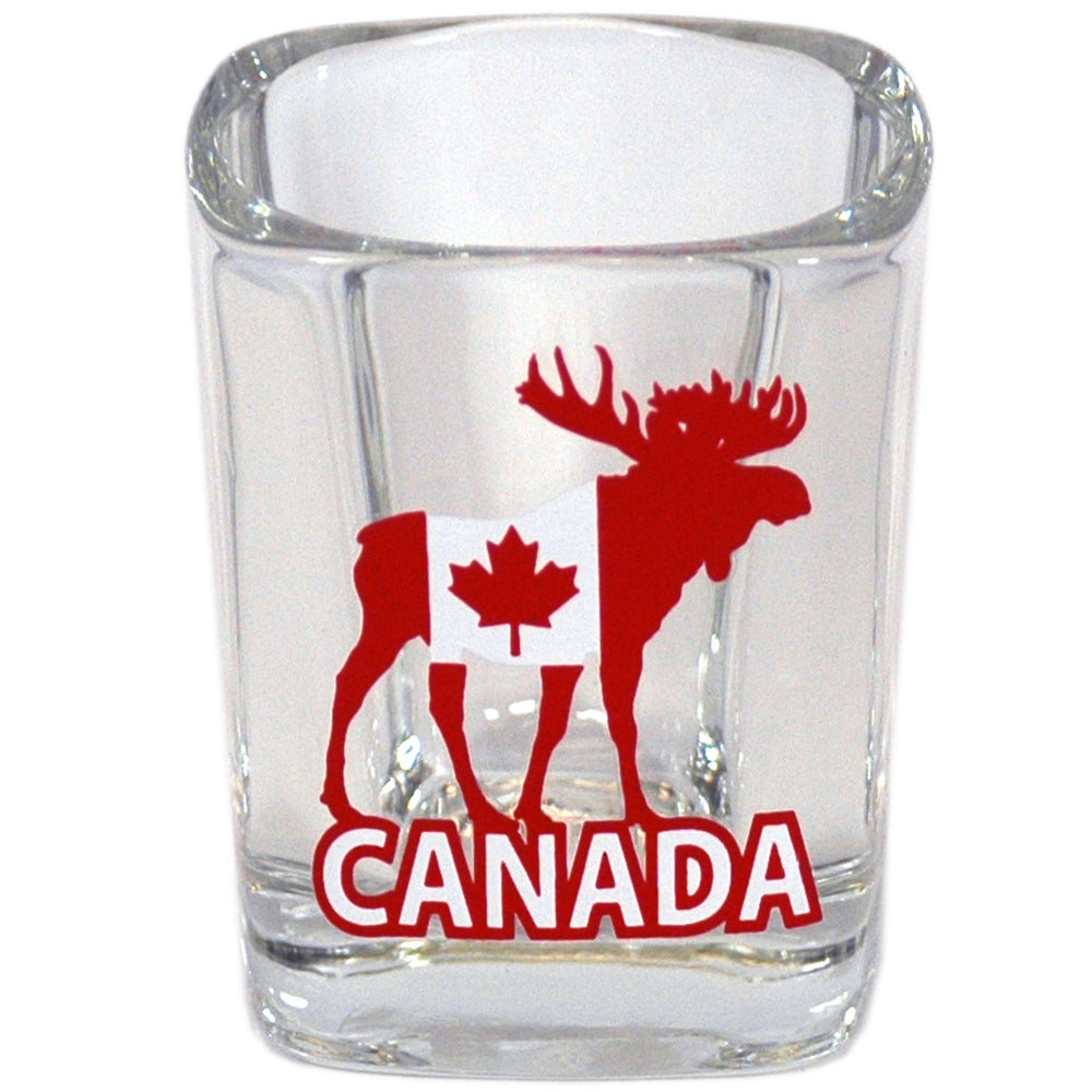 Jenkins Souvenirs 90000JE Can Shotglass Sq Moose Flag Image 1