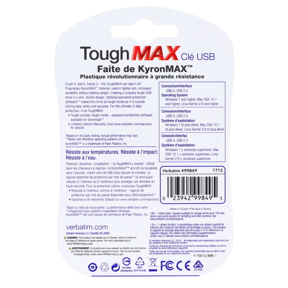 Verbatim Americas LLC 99849 32Gb Toughmax Usb Flash Drive