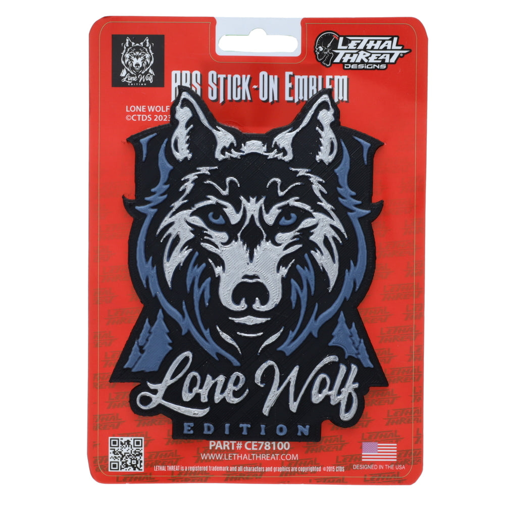 Lethal Threat CE78100 Lone Wolf ABS Emblem for Vehicles and Surfaces Image 1