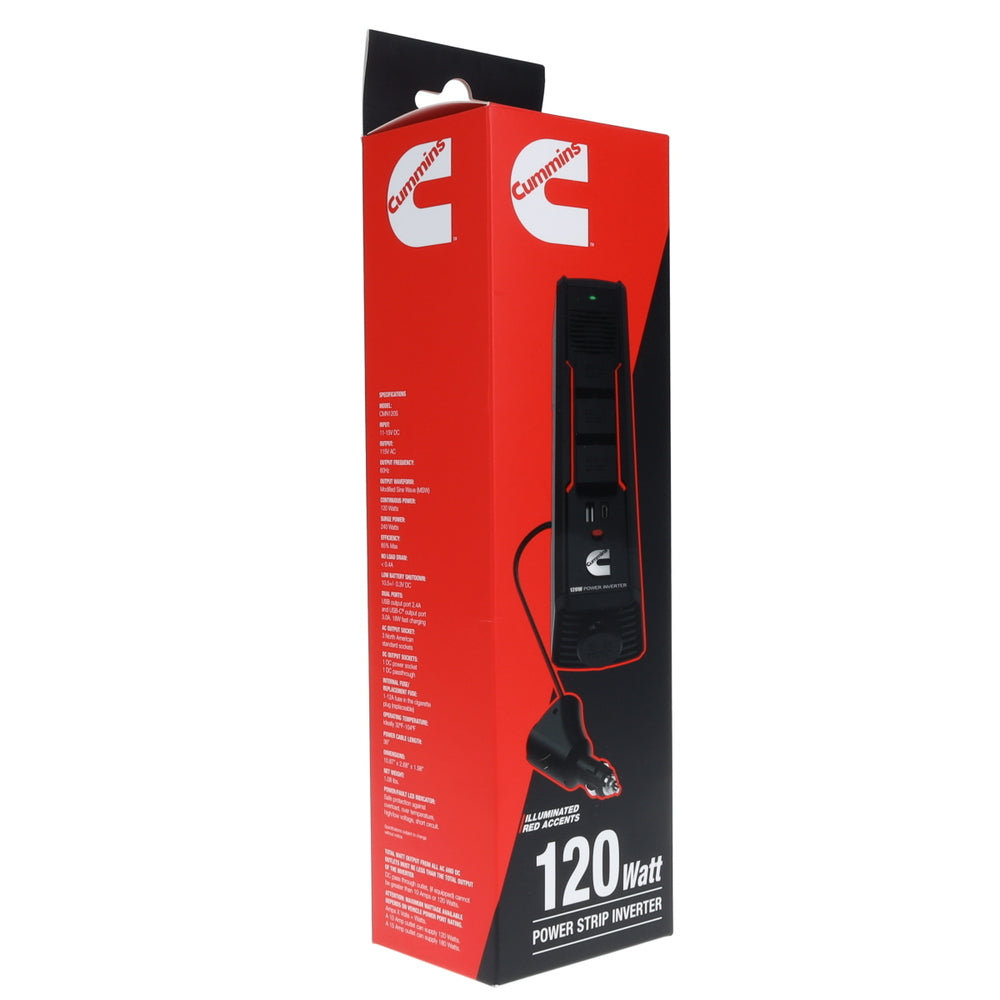 Cummins CMN120S 120 Watt Portable Power Strip Inverter