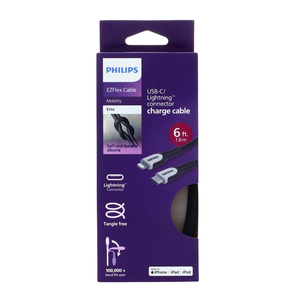 Philips DLC6746GB37 Usb-C To Lightning 6Ft Black