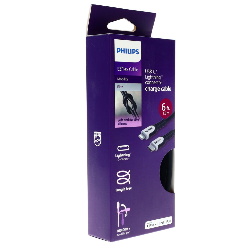 Philips DLC6746GB37 Usb-C To Lightning 6Ft Black