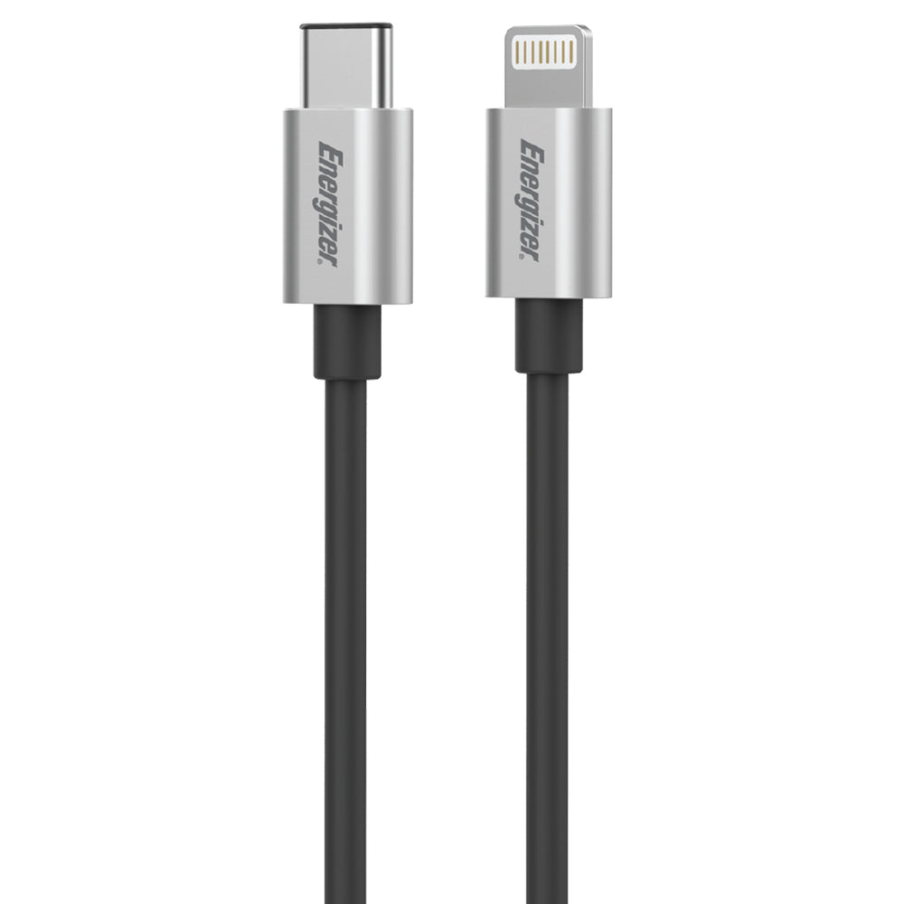 Energizer ENGUSL6BK 4Ft Metal Tips Type-C To Lightning Cable Image 1